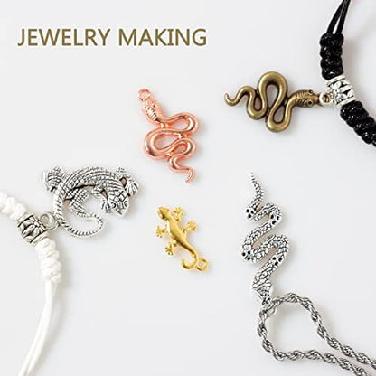 stino 100g Metal Pendant Charms for Jewelry Making, Bulk Silver & Gold Plated Charms for Braclet Necklace Crafts, Animal Plant Flower Pet and so on - Image 5
