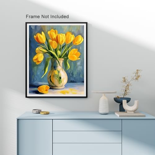 Natuyalo Paint by Numbers for Adults Beginner, Flowers Paint by Number Kits on Canvas Vase DIY Acrylic Painting Color by Numbers for Home Wall Decor 16x20 inch - Image 3