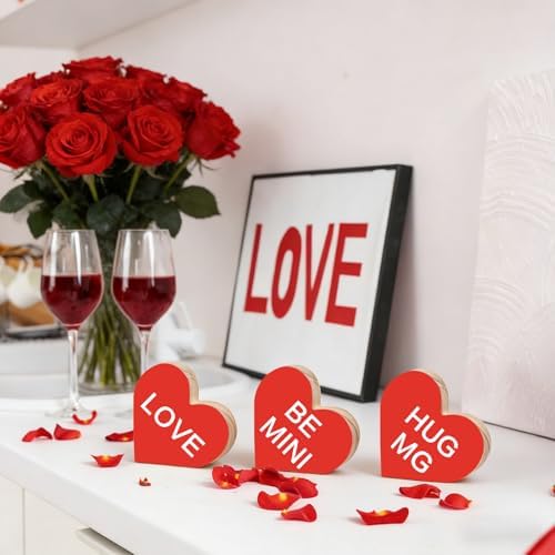 Wood Heart Painting Kit, 6 Unfinished Wooden Hearts with Craft Paint Set for Couples Activity, Blank Heart Signs for DIY Crafts, Personalized Tabletop Decor and Romantic Gift - Image 2