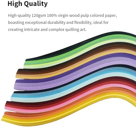 Acoeitl Quilling Paper Strips 600 Strips 28 Clolors Multi-Color Paper Quilling Set Width 5mm Length 39cm Quilling Supplies DIY Quilling Paper Quilling Art Strip for Crafts (6 Pack) - Image 4