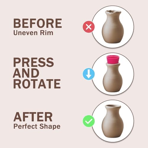 ZENFUN 3 Packs Rim Cone Pottery Tool, 3 Sizes Ceramic Rim Shaper Cone, 3D Printed Pottery Tool Fixing Rims for Potters Clay Artists Beginners (XS,S,M) - Image 5