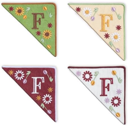 Personalized Embroidered Corner Mark, 4 Pack, Finished Initial Felt Bookmark Corner, Gift for Book Lover by Unknown