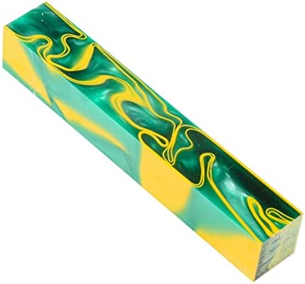 Kirinite Green & Yellow Pattern Style 3/4 in. x 3/4 in. x 5 in. Pen Blank by Penn+State+Industries
