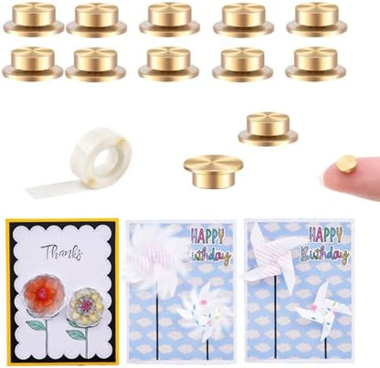 10Pcs Mini Metal Rotating Bearings for DIY Handmade Crafts Paper Cards Scrapbooking DIY Greeting Cards 360°Rotation Smooth Spin Mechanism Spinner for Jewelry Making Nail Decoration by BAOFALI