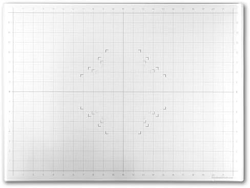 GLASSBOARD STUDIO True White Glass Craft Mat (18x24in) - Magnetic, Heat & Scratch Resistant, Stain-Proof for Crafting, Cutting, Painting, Mixed Media Artwork - Grid & Angle Lines, Non-Slip Rubber Feet by GlassboardStudio