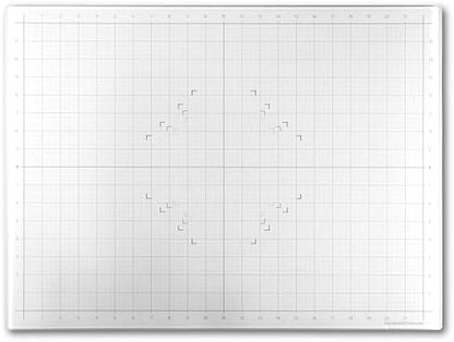 GLASSBOARD STUDIO True White Glass Craft Mat (18x24in) - Magnetic, Heat & Scratch Resistant, Stain-Proof for Crafting, Cutting, Painting, Mixed Media Artwork - Grid & Angle Lines, Non-Slip Rubber Feet by GlassboardStudio