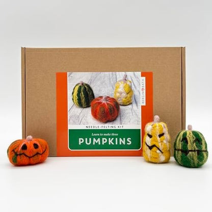 Bergin & Bath Needle Felting Kit - Pumpkins - Halloween Crafts - Make Your own Spooky Decorations! - Craft kit for Adults by BerginBath