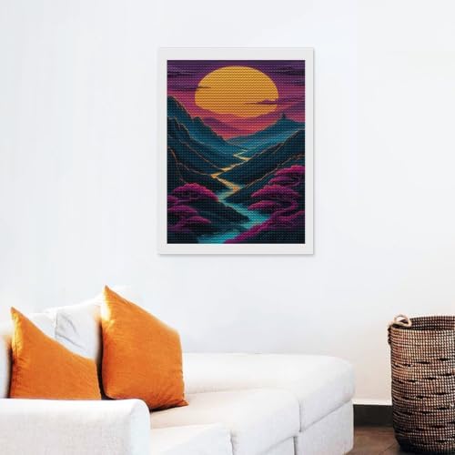 Reccmeny Luxury Papercraft Mountains DIY Gem Art Painting Kit - Image 7