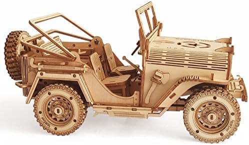 3D Wooden Off-Road Vehicle Puzzle, Wood Crafts DIY Assembly Mechanical SUV Model Kits, Wooden STEM Brain Teaser Puzzle, Christmas Birthday Gifts 3D Puzzle for Adults & Teens - Image 4