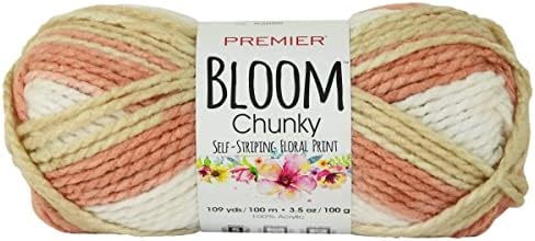 Premier Yarns Bloom Chunky, Chrysanthemum, Bulky Weight, 3.5 oz, 109 Yards by Premier