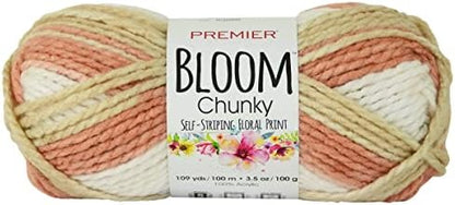 Premier Yarns Bloom Chunky, Chrysanthemum, Bulky Weight, 3.5 oz, 109 Yards by Premier