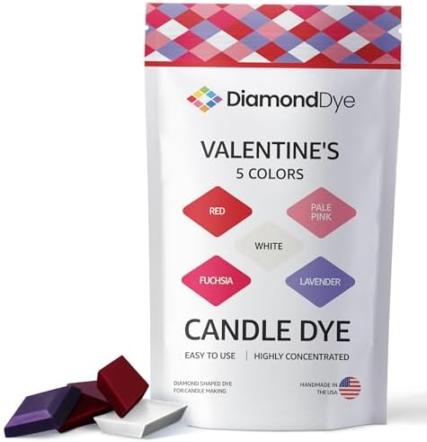 Valentine Candle Dye Chips, Soy & Paraffin Candle Making, 5 Colors by Reddig-globyDiamondDye