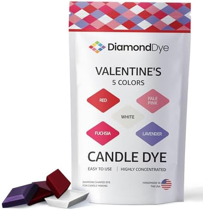 Valentine Candle Dye Chips, Soy & Paraffin Candle Making, 5 Colors by Reddig-globyDiamondDye