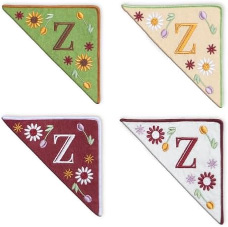 Personalized Embroidered Corner Mark, 4 Pack, Finished Initial Felt Bookmark Corner, Gift for Book Lover by Unknown