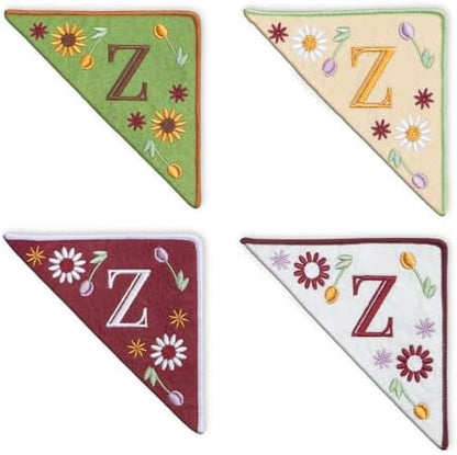 Personalized Embroidered Corner Mark, 4 Pack, Finished Initial Felt Bookmark Corner, Gift for Book Lover by Unknown