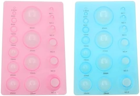 sunnates 2 PCS 3 Row Paper Quilling Tools 3D Half Ball Domes DIY Roll Tool Plastic Mini Quilling Molds for DIY Paper Art Tools Blue Pink by Unknown