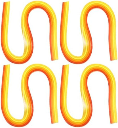 PATIKIL 540 x 5mm Rainbow Quilling Strips Paper,480 Pcs Origami Paper Quilling Strip for Art DIY Hand Craft Christmas, Gradient Yellow by PATIKIL