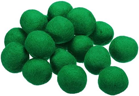 PATIKIL Wool Felt Ball Beads Wool Felting Pom 3cm 30mm Dark Green for Home Crafts Handcrafts Project DIY Pack of 20 by PATIKIL