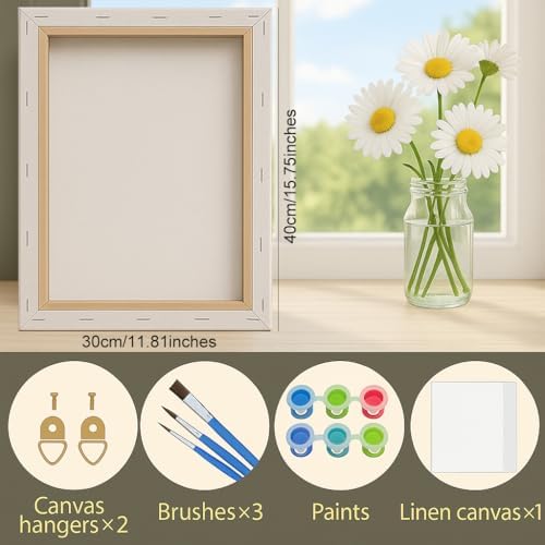 Shiny Paint by Numbers Kit for Adults - DIY Colorful Disco Balls with Shadows and Stars Painting on Canvas 12x16In, Framed Acrylic Paint Set, Suitable for Beginners, Art for Decoration or Gifts - Image 2