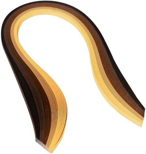 ODETOJOY Brown Quilling Paper Gradient Quilling Strips 5MM Crafts Paper Filigrana Color Ramps Chromatic Crescendo 120pcs Length 21inch - Image 6