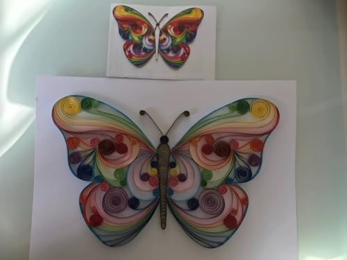 Butterfly Paper Quilling Kit Paper Quilling Adult Craft Great for DIY Craft Workshop, Home Decoration,Birthday Gift,Adult Friend interaction.It's Suitable for Adult and Craftsmen.Creative Stress - Image 4