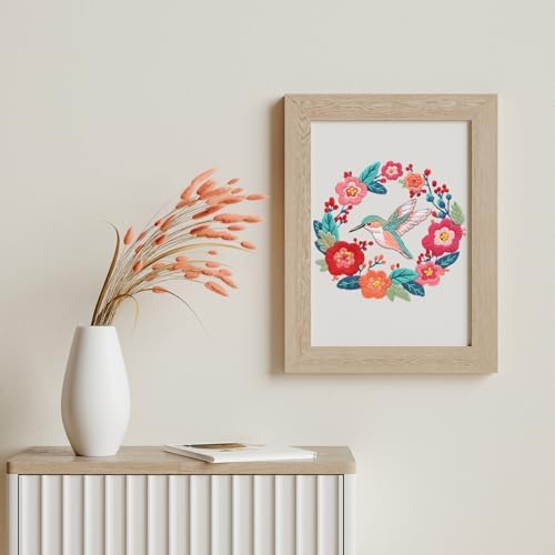 Louise Maelys Hummingbird Flower Embroidery Kit for Beginners Gift - Image 6