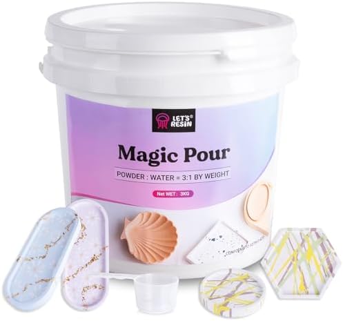 LET'S RESIN Resin Casting Powders 3000g,20~30 Minutes De-Mold Ceramic Resin by LETSRESIN
