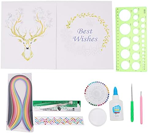 Cloimei Professional Paper Quilling Tool Kit with 36 Vibrant Color Strips Slotted Pen Ruler Pearl Pins for DIY Craft Beginners Adults Safe Non Materials by Unknown