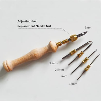 DiaWiew Punch Needle Embroidery Kit - Complete Set for Needle Punching - Includes Adjustable Punch Needle Tool and Wooden Handle Embroidery Pen Set - Ideal for Adults Beginners - Image 2