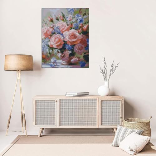 Flowers Stamped Cross Stitch Kits Cross Stitch Patterns,Dimensions Cross Stitch Kits Embroidery Kit Arts and Crafts for Beginners 11.8x15.7 inch - Image 6