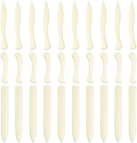 Lainballow 30 Pcs Bone Folders, Plastic Bone Folder Tool, Paper Creaser Scrapbooking Tool, Folding Bookbinding Tools, Scoring Tools for DIY Paper Crafts Scrapbooking Handmade Leather Burnishing by Unknown