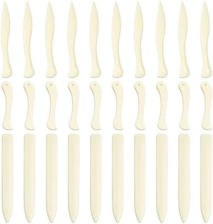Lainballow 30 Pcs Bone Folders, Plastic Bone Folder Tool, Paper Creaser Scrapbooking Tool, Folding Bookbinding Tools, Scoring Tools for DIY Paper Crafts Scrapbooking Handmade Leather Burnishing by Unknown