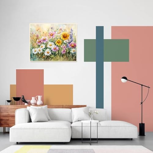 obterie Flower Paint by Numbers Kit for Adults Beginner Floral Oil Painting Kit Adult Paint by Number Kits on Canvas DIY Painting for Beginners Art by Numbers for Gifts Home Wall Decor 16x20 Inch - Image 4