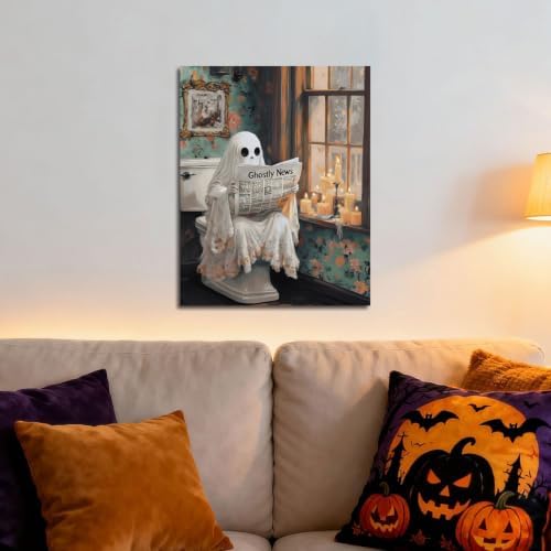 ICYANART Ghost Paint by Numbers Kit for Adults, Halloween Number Painting - Image 2