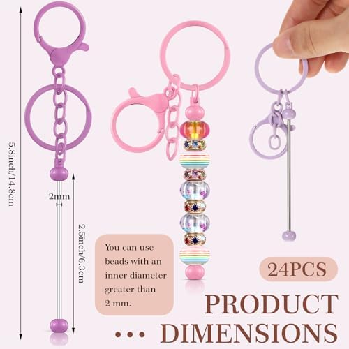 Tondiamo 24 Pcs Beadable Keychain Bar - Image 3