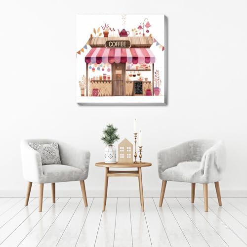 VIGEGU Coffee Shop Paint by Numbers Kit for Adults Beginner with Framed - Image 7