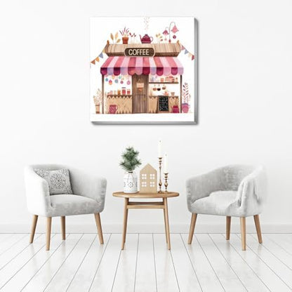 VIGEGU Coffee Shop Paint by Numbers Kit for Adults Beginner with Framed - Image 7