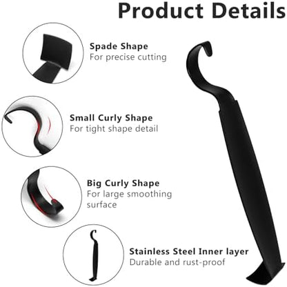 ZHMEINA Pottery Trimming Tools, Stainless Steel Pottery Tools, Double Ended Ceramic Tool for Clay and Ceramic Trim, Versatile Sharpened Trimming Tool Ceramics for Potterys and Clay Artists (2PCS) - Image 3