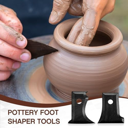 Amylove 7 Pcs Pottery Tools Pottery Rib Foot Shaper Trimming Tools Profile Bundle Foot Shaper for Ceramics for Carving Clay Molds Clay Texture Ribs Ceramics (Stylish Style, Black) - Image 6