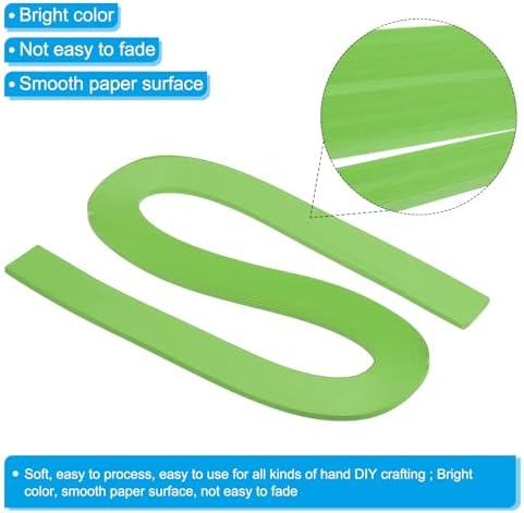 PATIKIL 120pcs Quilling Strips Paper 1/8"(3mm) 21"(54cm) Origami Paper Quilling Strip for Art DIY Hand Craft Christmas, Grass Green - Image 3