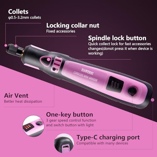 Cordless Resin Polishing Kit,Electric Resin Drill for Resin Casting Molds,Resin Tool with Mini Vice&143 Pcs Accessories,Resin Sander&Polishing Kit for Drilling,Carving,Polishing,Jewelry Making - Image 2