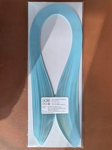 ODETOJOY Lightblue Quilling Paper Strips - 3mm (1/8inch), 120pcs Single - Color Set for Star Origami DIY Crafts - Image 5