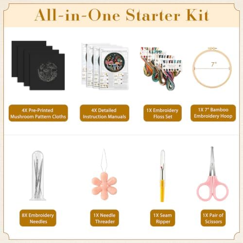 MoKo Embroidery Kits for Adults or Kids, Cross Stitch Kits for Beginners - Image 2