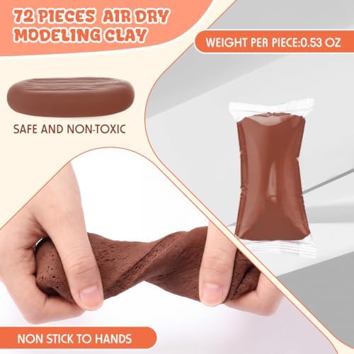 VioraWhite 72 Pcs 38oz Air Dry Clay Bulk Modeling Clay,Forest Colors - Image 2