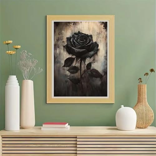 GEMOUJ Rose Flower Paint by Numbers Kits for Adults Beginners Flower Number Kits on Canvas,DIY Easy Digital Oil Painting Kits,Home Wall Decor 16 X 20 Inch - Image 2