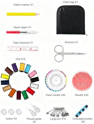 JANREAY Sewing Kit for Adults Travel Mini Kit with 14 Thread Spools - Image 3