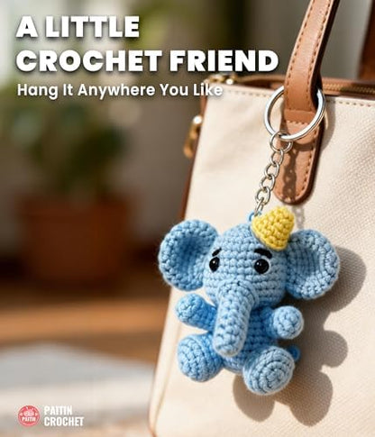 PAITIN Crochet Starter Kit – Easy DIY Craft Set for Adult Beginners, Handmade Yarn Art Project with Video Guidance (Elephant) - Image 5