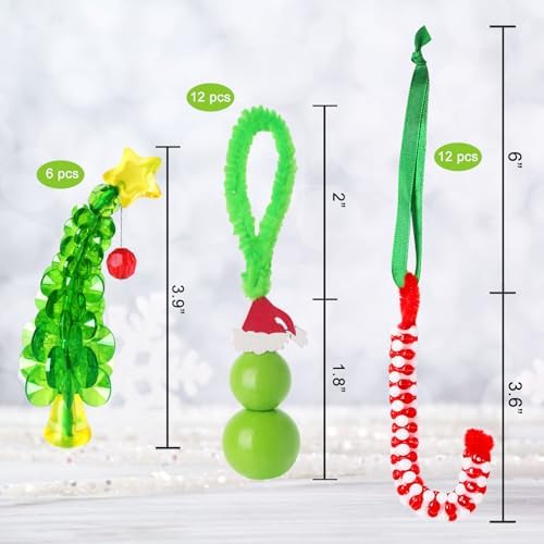 GYGOT Christmas Crafts for Adults,30 Sets Christmas Beaded Ornament Kit - Image 3