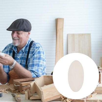 40pcs Wooden Oval Cutout 3.1 x 1.6 Inch Unfinished Wooden Blank Slices Crafts Natural Wood Circles DIY Plank Cutout Craft Supplies for Artist Painting Door Hanger Sign Wedding Decor - Image 4