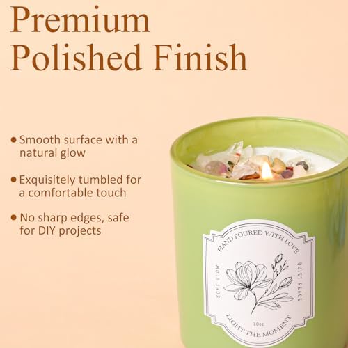 12 Pcs 10oz Green Glass Candle Jars with Lids & Crystals for Candle Making - Image 3